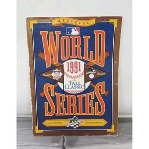 1991 WORLD SERIES PROGRAM MINNESOTA TWINS VS ATLANTA BRAVES JACK MORRIS MVP